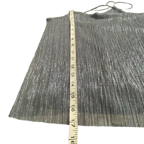 EXPRESS Women Top Cami Tank Silver and Black Tank Shimmer Sparkly Lined Small - Picture 13 of 14